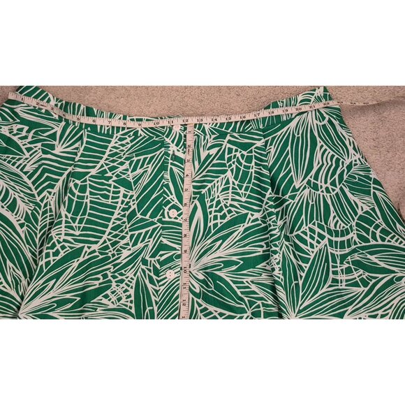 Tabatha Brown Collab 100% Cotton Green Print Button Front Maxi Skirt 2X NWT - Picture 7 of 9